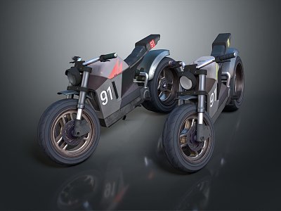 Modern motorcycle two-wheeled motorcycle off-road motorcycle road racing motorcycle 3d model