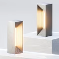 Modern Geometric Outdoor Lights With Illuminated Vertical Design And Stylish Finish