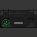 Durable Black Hardware Toolbox With Green Crown KING Logo And Sturdy Handle 3d model