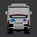 Blue And White Articulated City Bus With Citibus Logo And Multiple Windows