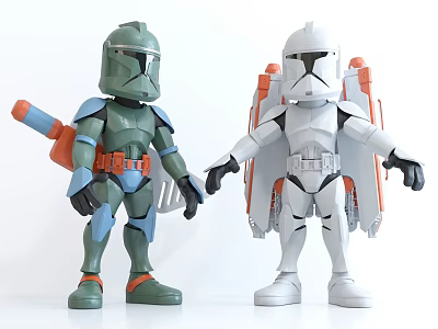 Modern Toy Atomic Samurai Decoration 3d model