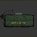 Green System Core Device With Control Buttons Display Screen And Wires