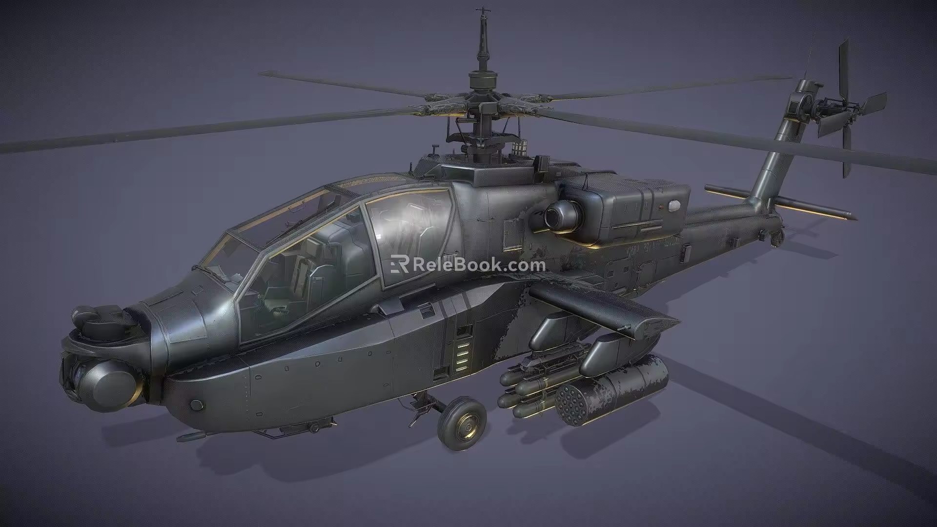 Apache helicopter 3d model