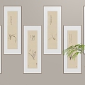 New Chinese Hanging Paintings 3d model