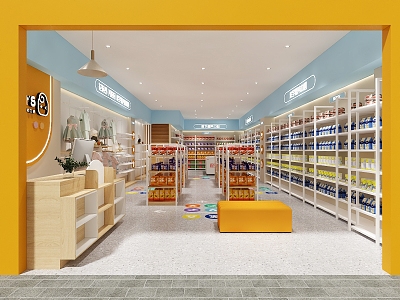 Modern snack shop model