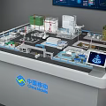 China Mobile Sand Table Featuring Detailed Facility Models Data Visualization Screens and Infrastructure Layout