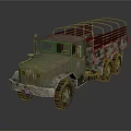 Vintage Military Utility Vehicle With Wooden Cargo Bed Metal Roof Rack And Retro Appearance