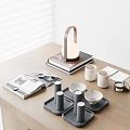 Modern Ornaments Combination Cup Book Candle Table Lamp 3d model