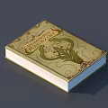 Vintage Hardcover Book With Ornate Floral Patterns And Gold Accents On Cover