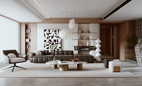 modern living room 3d model