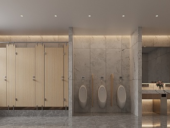 modern public toilet 3d model