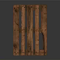Rustic Wooden Pallet Structure With Solid Wood Slats And Sturdy Base Design