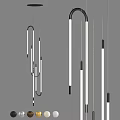 Modern Contemporary Pendant Lights With Sleek Black White Long Tube Design