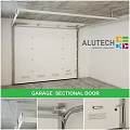 Alutech Garage Sectional Door System With White Panel And Modern Design