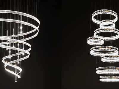 Light Luxury Chandelier 3d model