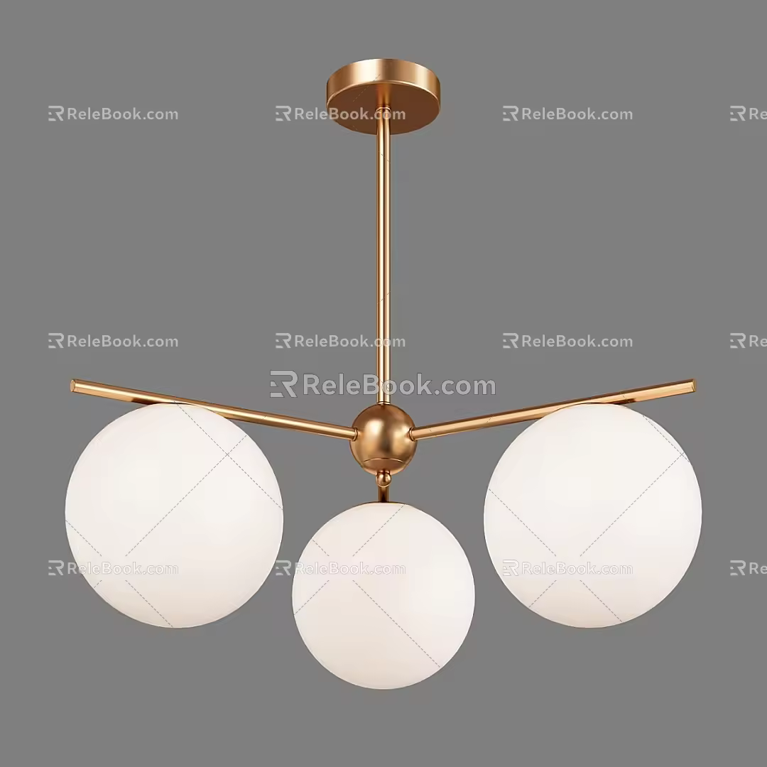 Simple Light Luxury Spherical Chandelier 3d model
