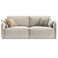 Modern Light Beige and Gray Sofa with Decorative Pillows and Comfortable Design 3d model