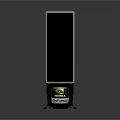 Black Commercial Truck Exterior With NVIDIA GeForce GTX Text And Green Logo