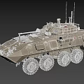 Armored Military Tank Featuring Camouflage Paint Multiple Wheels And Weapon System