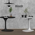 Modern Side Table Small Coffee Table Ornaments Combination 3d model