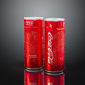 Two Red Coca-Cola Cans With Gold Accents And Classic Design 3d model