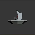 Technical Equipment Model With Octagonal Platform And Control Panel Setup