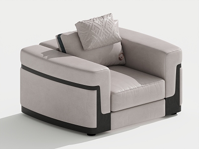 Modern Single Sofa Single Leisure Chair 3d model