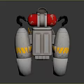 Smart Robot Design With Red Components Silver Legs And Black Pipes