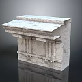 Elegant Layered Stone Counter With Polished Marble Top Home Storage