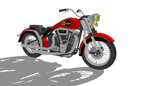 Modern Motorcycle 3d model