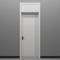 Modern White Hinged Door For Home Interior With Sleek Design And Black Handle