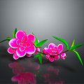 Cherry Blossom Cartoon Cherry Blossom Animation Cherry Blossom Plum Blossom Life Supplies 3d model