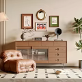 Single sofa 3d model