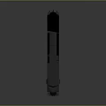 Black Train Locomotive 3D Model With Detailed Design And Yellow Front Details