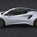 White Sports Car Featuring Modern Sleek Body Design Alloy Wheels And LED Headlights