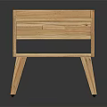 Modern Wooden Bedside Table With Drawer And Open Shelf Light Wood Design