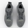 Gray High Top Sneakers With Textured Upper Light Green Sole And Ventilation Holes