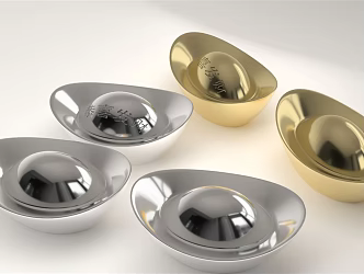 New Chinese style gold ingot gold ingot gold ingot 3d model