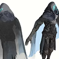 Cloak Assassin Samurai Knight 3d model