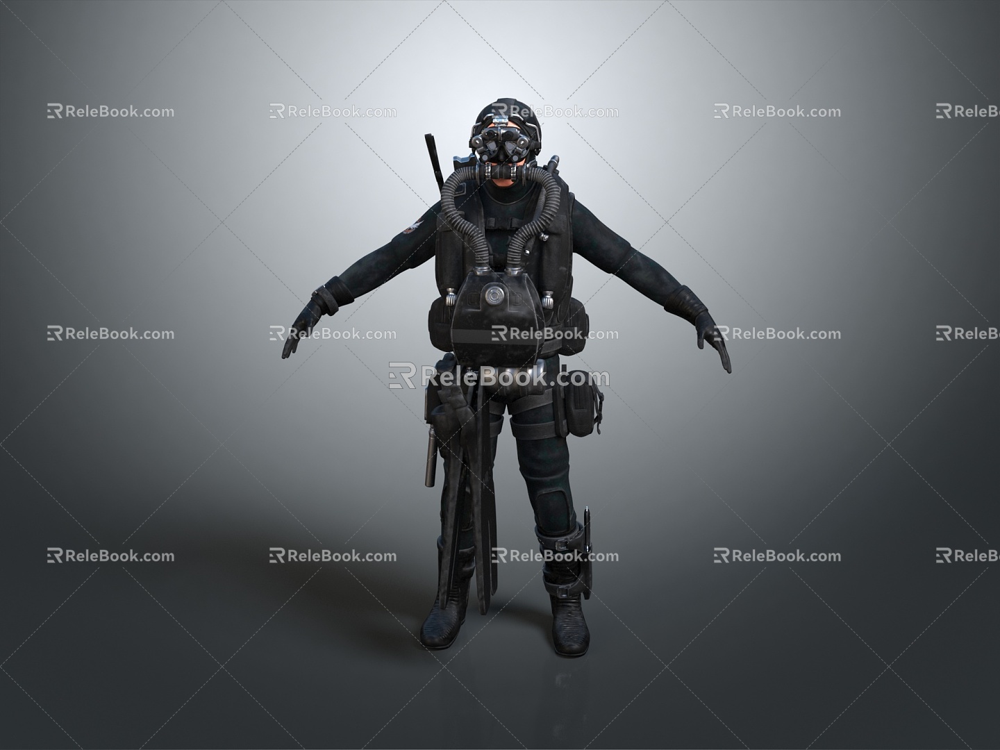 Biochemical Warrior Biochemical Soldier Gas Mask Science Fiction Gas Mask Gas Mask Respirator Breathing Mask 3d model