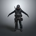 Biochemical Warrior Biochemical Soldier Gas Mask Science Fiction Gas Mask Gas Mask Respirator Breathing Mask 3d model