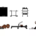 Essential Home Gym Sports Equipment With Dumbbells Barbells Exercise Balls And Machines