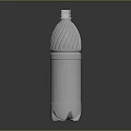 Food Grade Transparent Plastic Water Bottle With Spiral Design And White Cap For Drinking