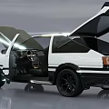 Classic Black White Sports Car Model With Fujiwara Tofu Shop Logo And Headlights