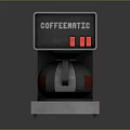 COFFEEMATIC Modern Coffee Maker Electronic Appliance With Red Accents And Sleek Design