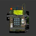 Homemade Tech Weapon With Green Screen Keypad And Exposed Wires 3d model