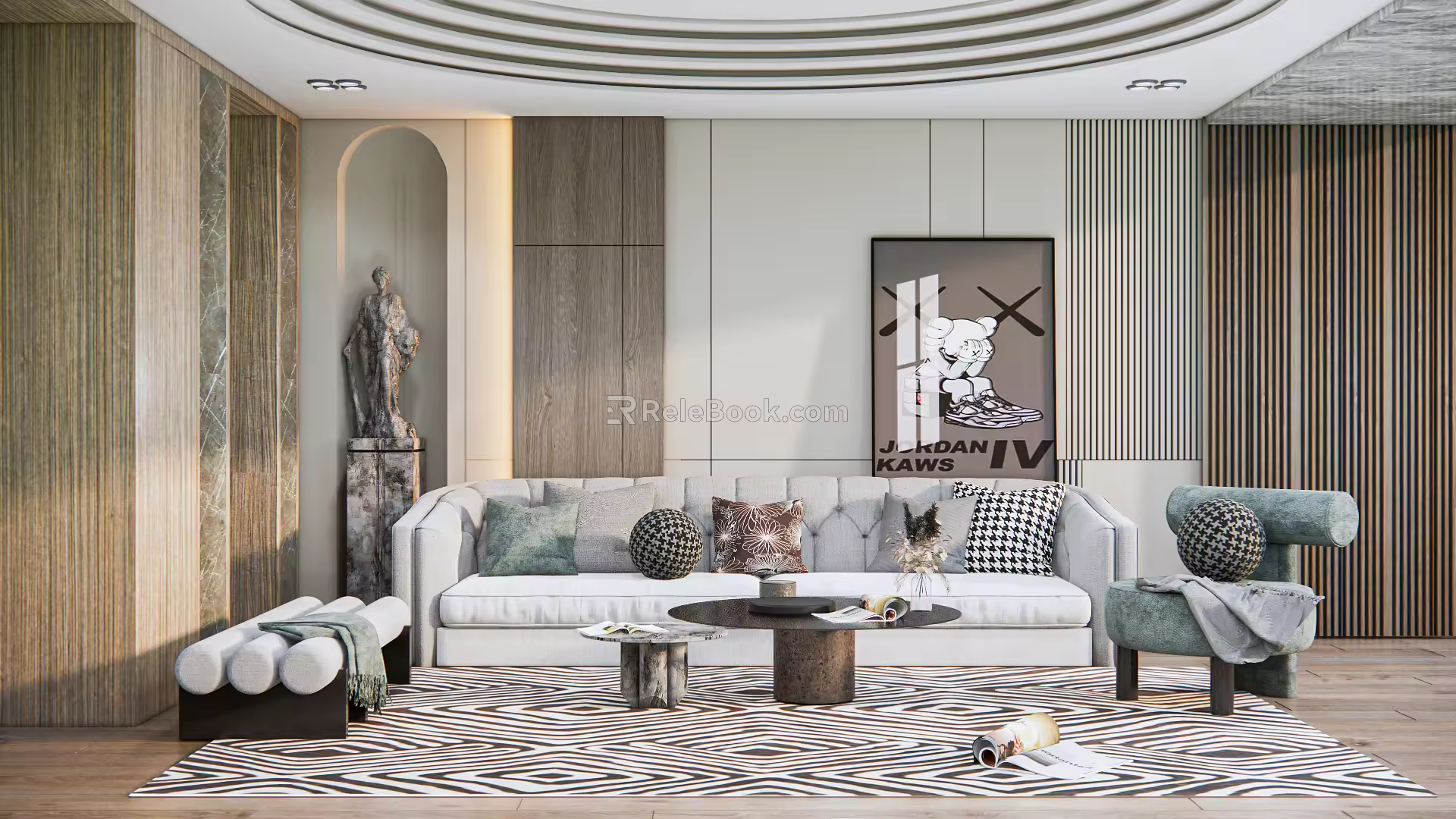 Modern Sofa Coffee Table Combination Sofa Coffee Table 3d model