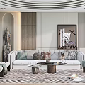Modern Sofa Coffee Table Combination Sofa Coffee Table 3d model