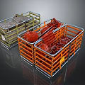 Colorful Metal Storage Baskets for Home Organizing with Green and Orange Frames