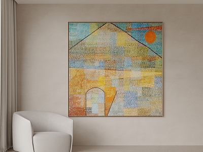 Modern high-end art hanging painting abstract 3d model